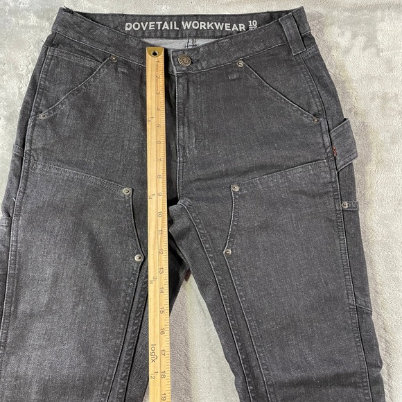 Dovetail Workwear The Maven Slim Jeans Womens 10 Charcoal Gray Double Knee Work - Picture 5 of 11